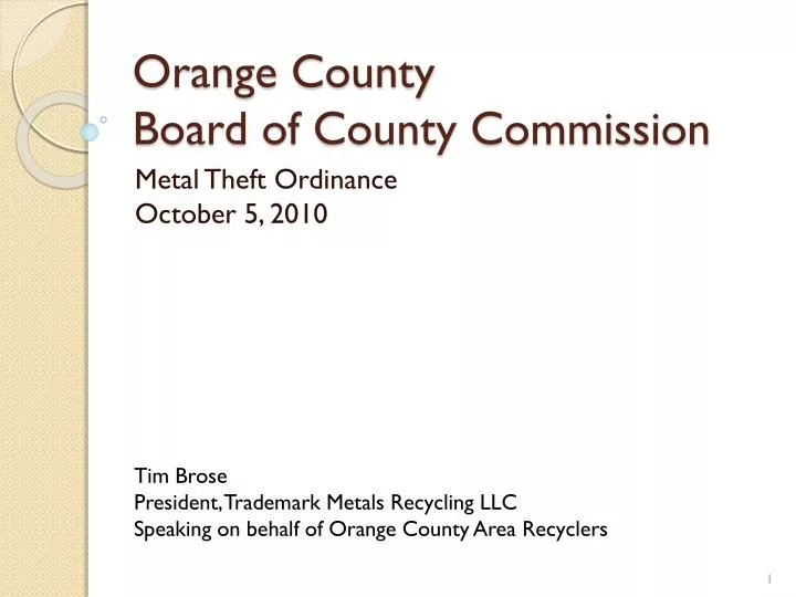 orange county board of county commission