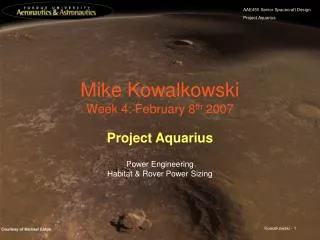 Mike Kowalkowski Week 4: February 8 th 2007