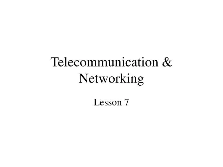 telecommunication networking