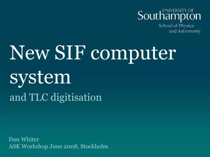 new sif computer system