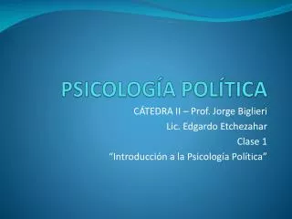 psicolog a pol tica