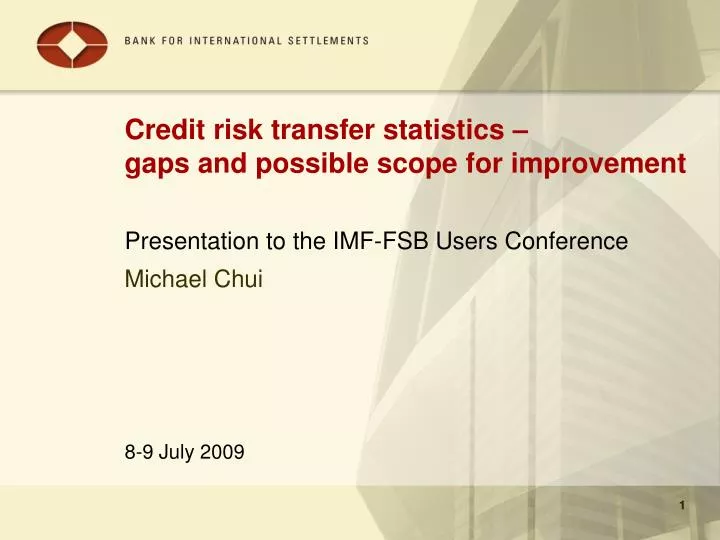 credit risk transfer statistics gaps and possible scope for improvement