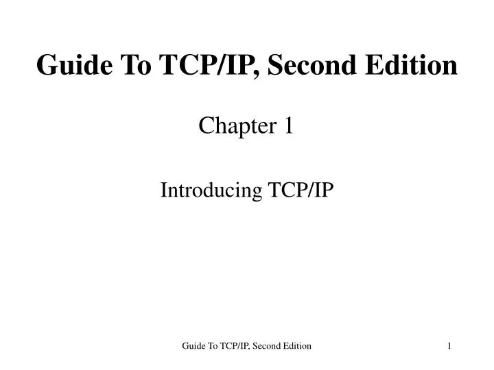 guide to tcp ip second edition