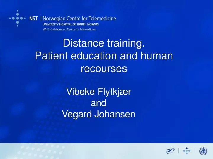 distance training patient education and human recourses