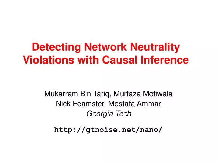 detecting network neutrality violations with causal inference