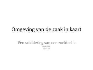 omgeving van de zaak in kaart
