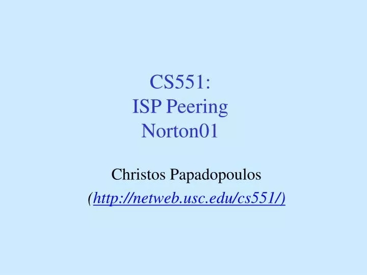 cs551 isp peering norton01