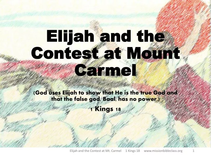 elijah and the contest at mount carmel