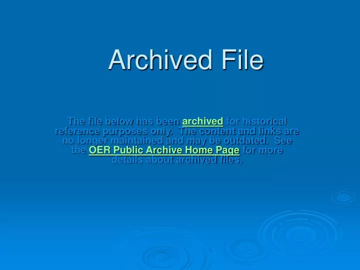 archived file