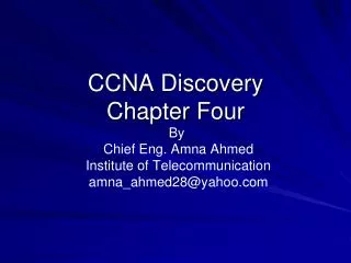 CCNA Discovery Chapter Four