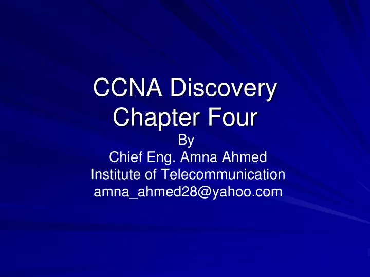 ccna discovery chapter four