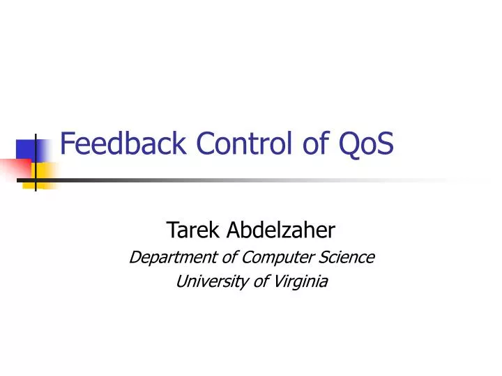 feedback control of qos