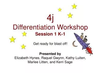 4j Differentiation Workshop Session 1 K-1