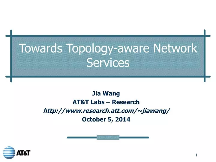 towards topology aware network services
