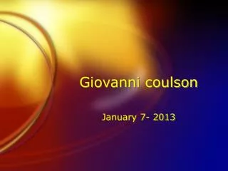 Giovanni coulson