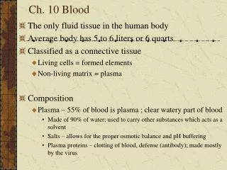 Ch. 10 Blood