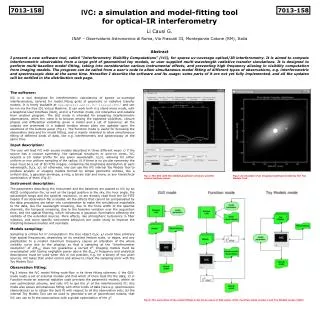 IVC : a simulation and model-fitting tool for optical-IR interferometry