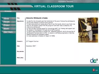 VIRTUAL CLASSROOM TOUR