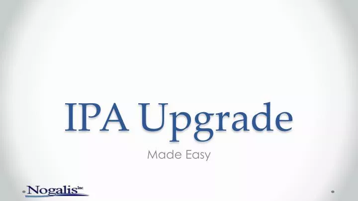 ipa upgrade