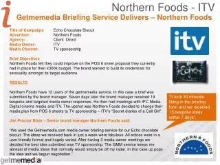 Northern Foods - ITV