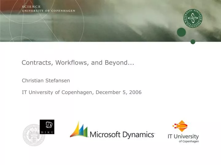 contracts workflows and beyond