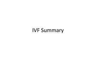 IVF Summary