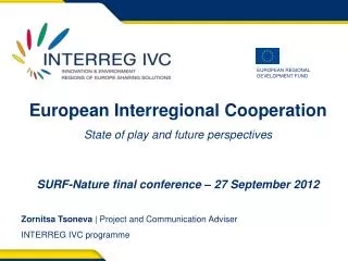 European I nterregional Cooperation State of play and future perspectives