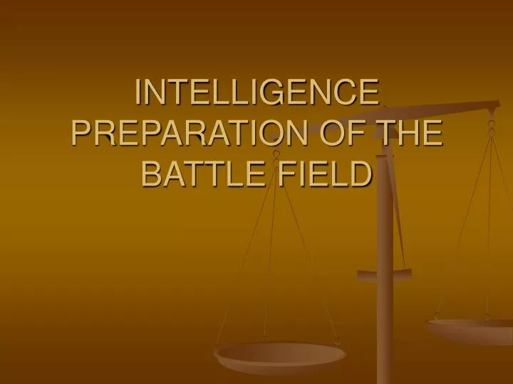 intelligence preparation of the battle field