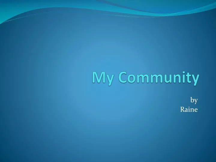 my community