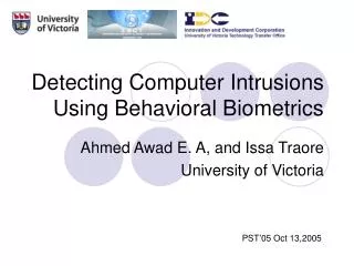 Detecting Computer Intrusions Using Behavioral Biometrics
