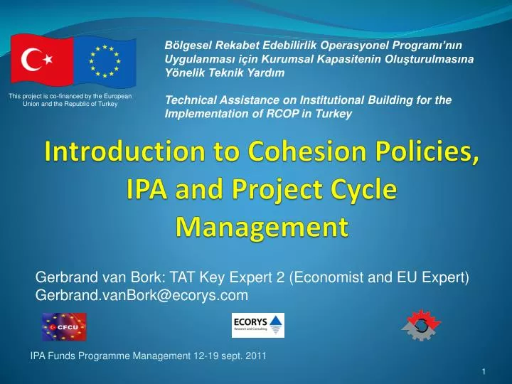 introduction to cohesion policies ipa and project cycle management