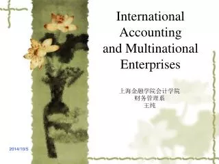 International Accounting and Multinational Enterprises