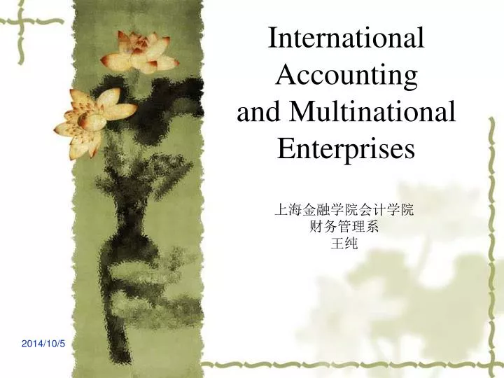 international accounting and multinational enterprises