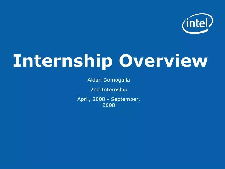 internship overview