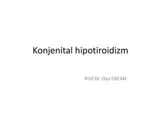 konjenital hipotiroidizm