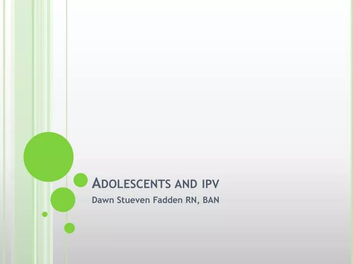 adolescents and ipv