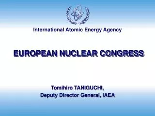 EUROPEAN NUCLEAR CONGRESS