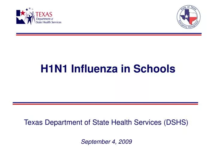 h1n1 influenza in schools