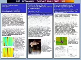 NSF / AERONOMY : SCIENCE HIGHLGHTS 2009