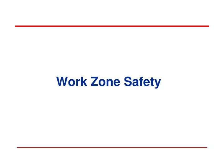 work zone safety