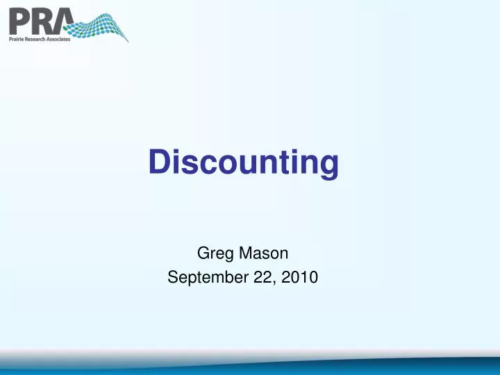 discounting