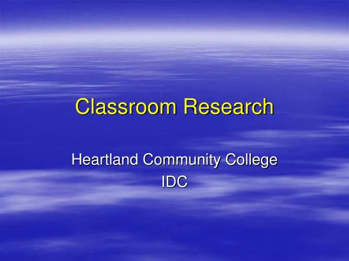 classroom research