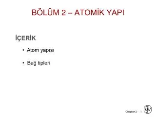 b l m 2 atom k yapi