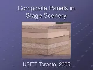 Composite Panels in Stage Scenery