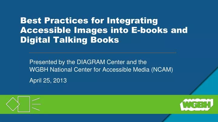 best practices for integrating accessible images into e books and digital talking books