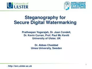 Steganography for Secure Digital Watermarking