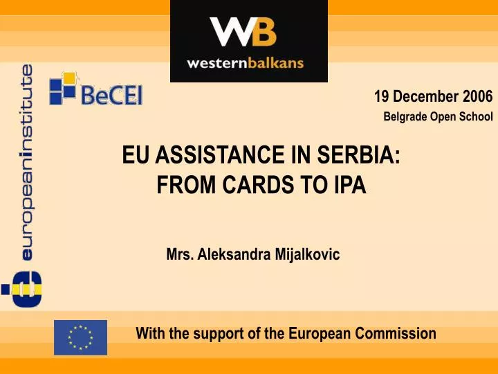 eu assistance in serbia from cards to ipa