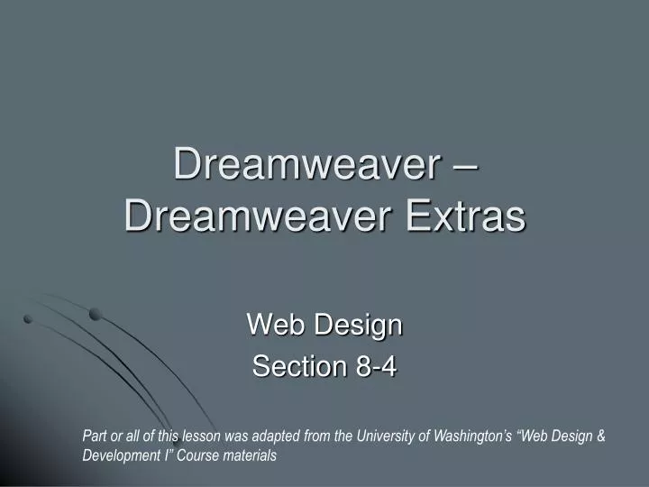 dreamweaver dreamweaver extras