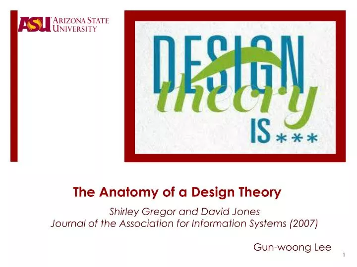 the anatomy of a design theory