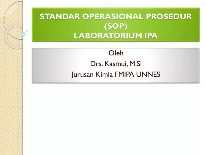 standar operasional prosedur sop laboratorium ipa